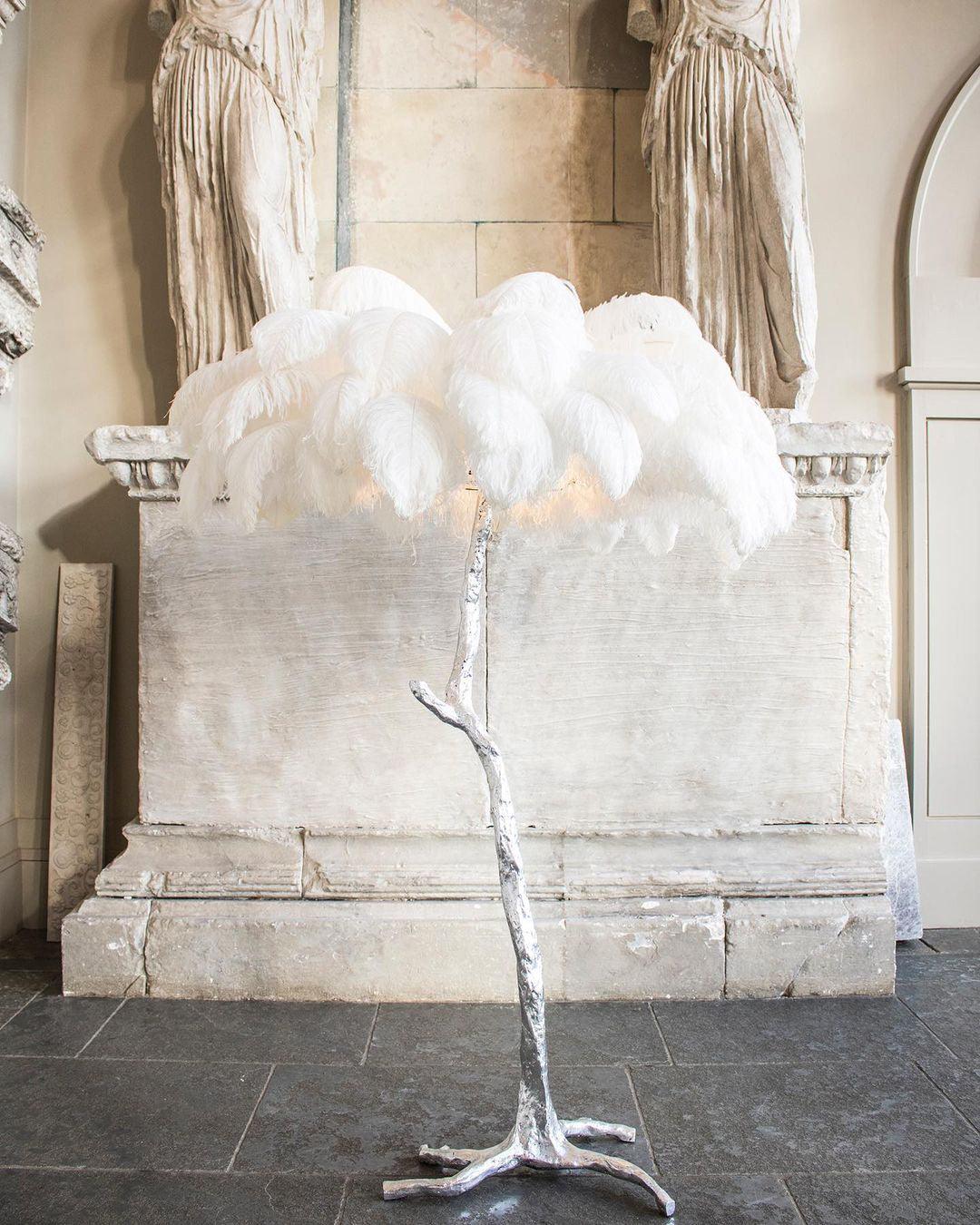 Fero Ostrich Feather Floor Lamp