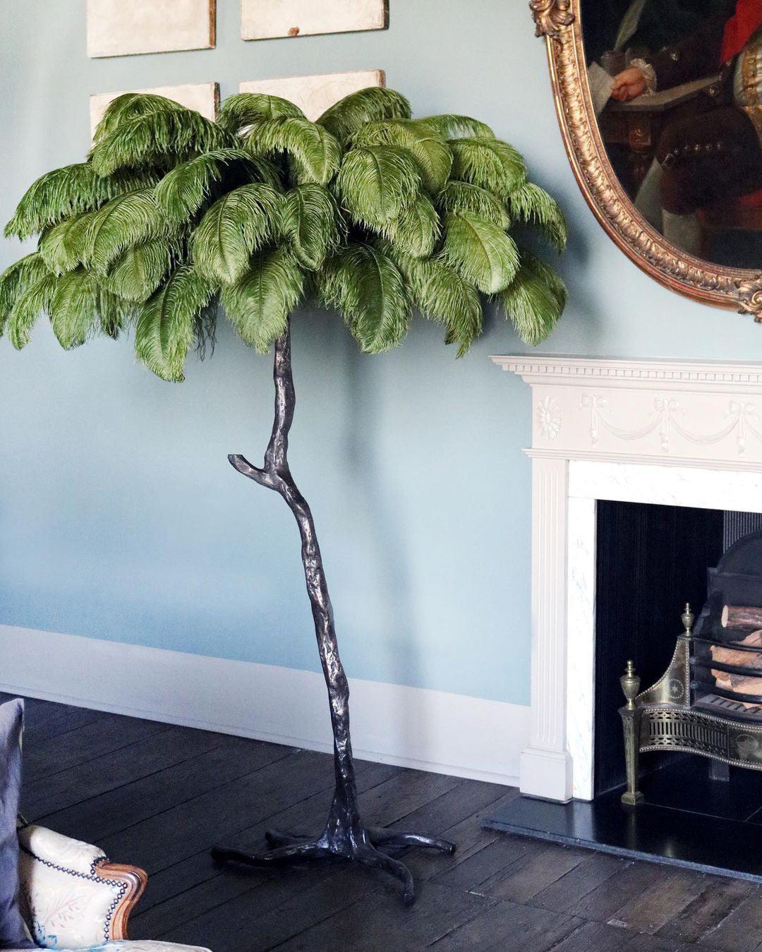 Fero Ostrich Feather Floor Lamp