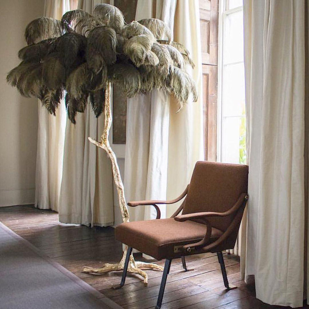 Fero Ostrich Feather Floor Lamp