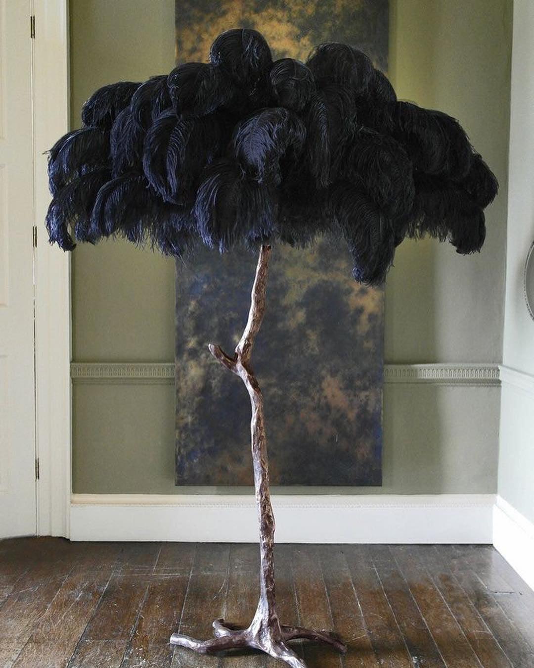 Fero Ostrich Feather Floor Lamp
