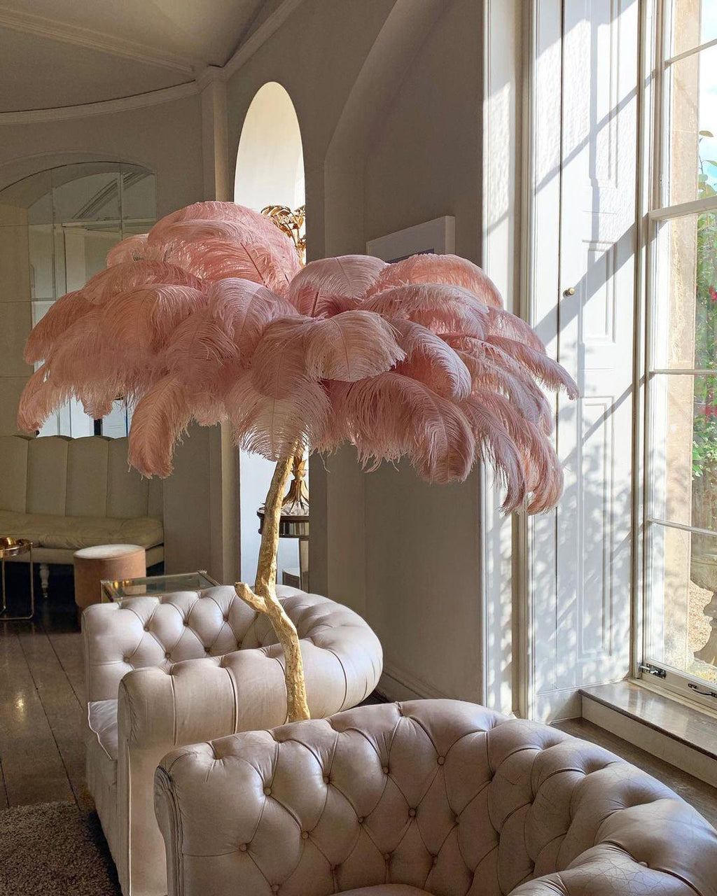 Fero Ostrich Feather Floor Lamp