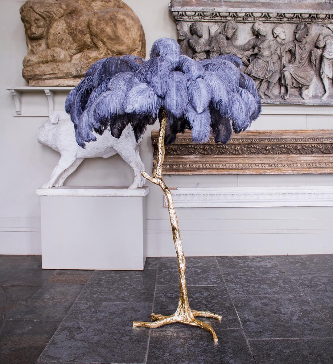 Fero Ostrich Feather Floor Lamp