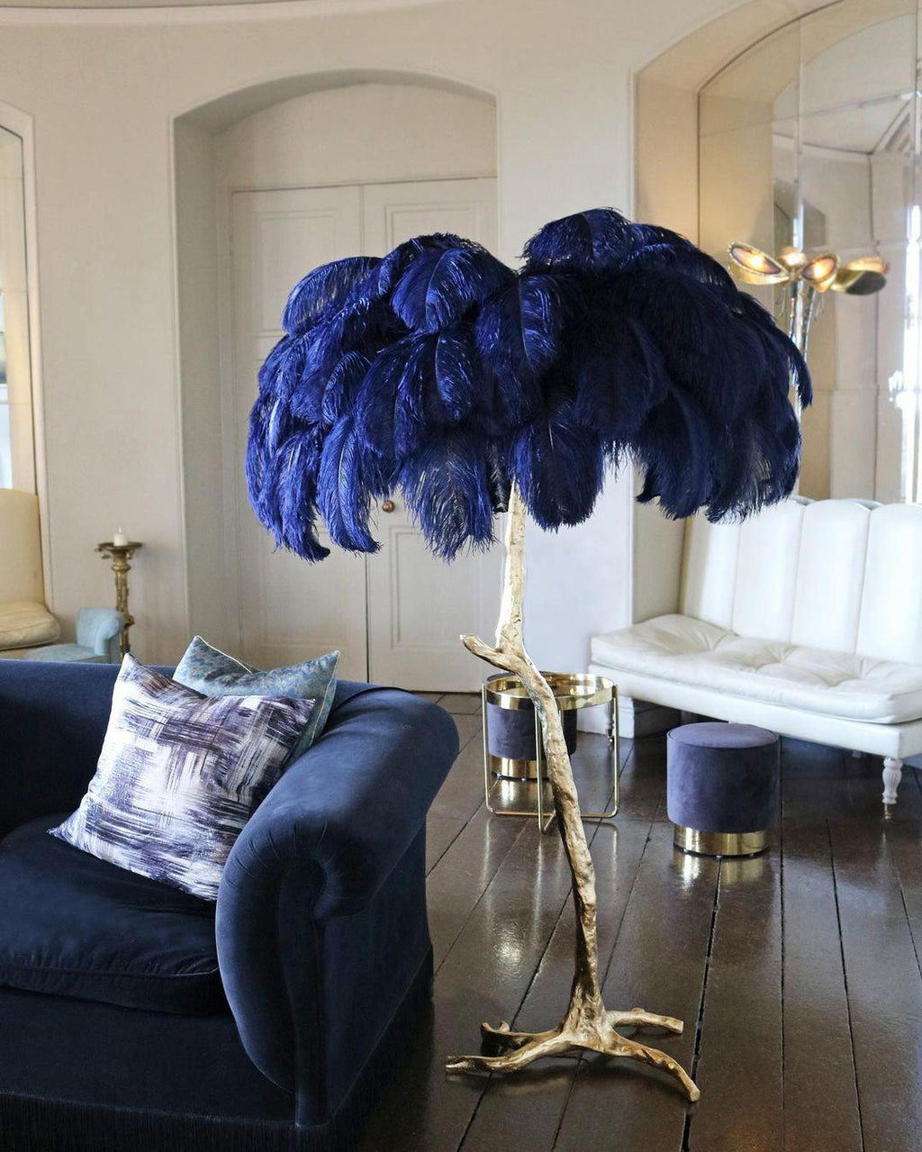 Fero Ostrich Feather Floor Lamp
