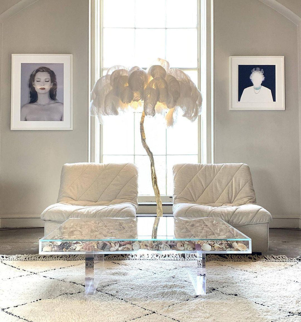 Fero Ostrich Feather Floor Lamp