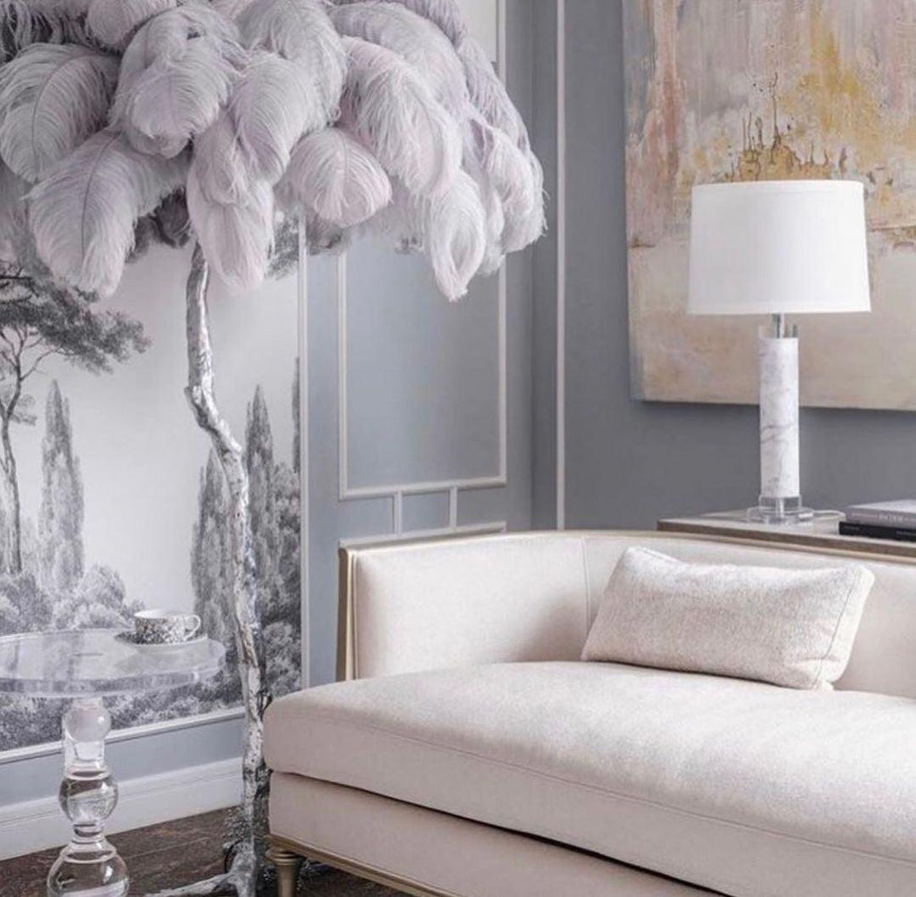 Fero Ostrich Feather Floor Lamp