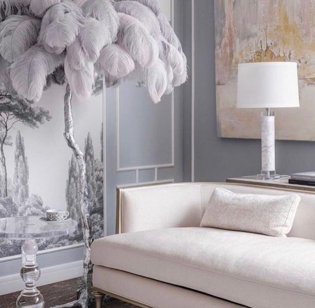 Fero Ostrich Feather Floor Lamp