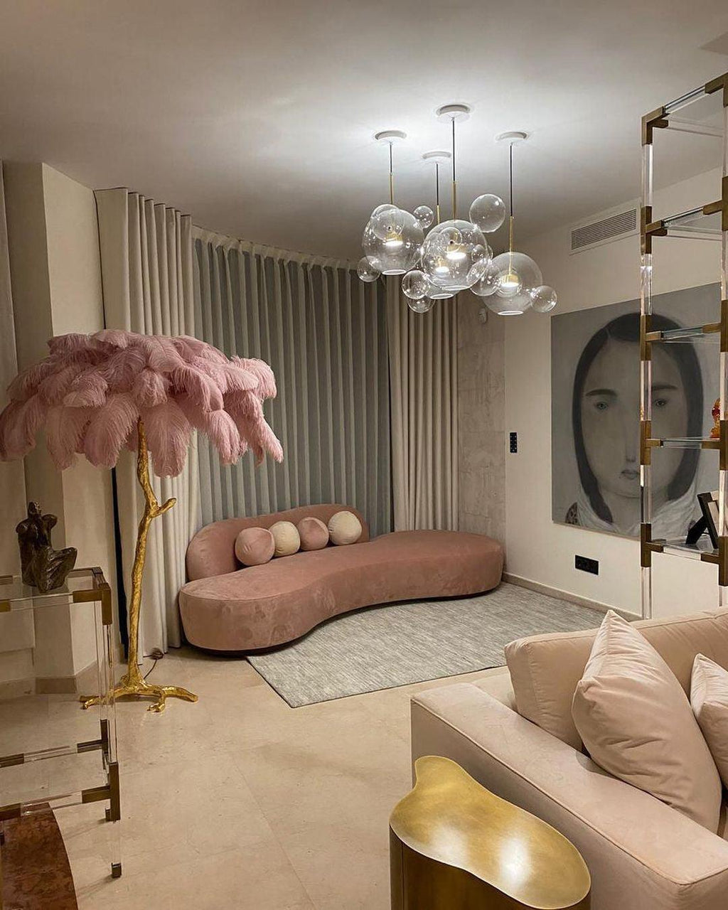 Fero Ostrich Feather Floor Lamp