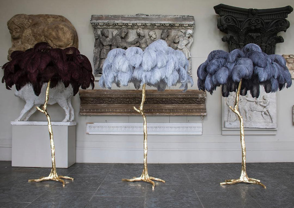 Fero Ostrich Feather Floor Lamp