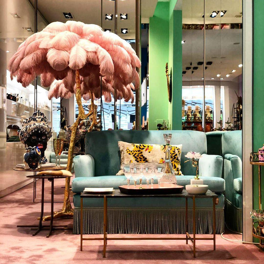 Fero Ostrich Feather Floor Lamp