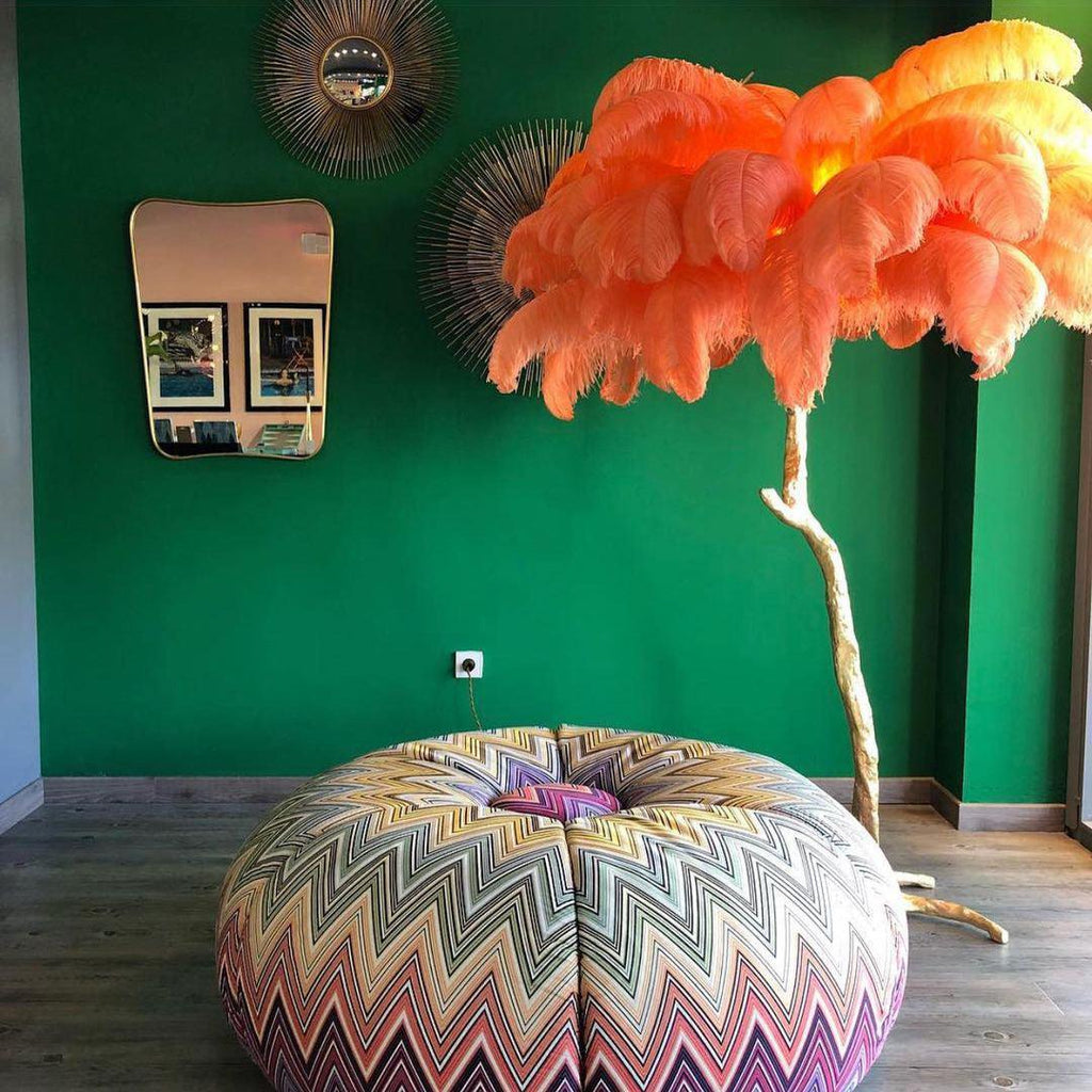 Fero Ostrich Feather Floor Lamp