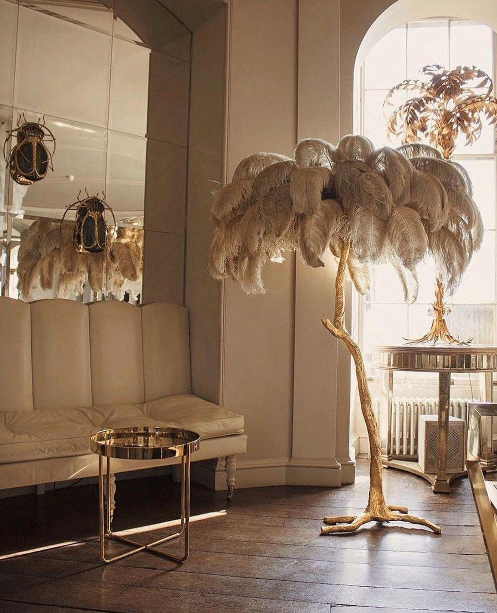 Fero Ostrich Feather Floor Lamp