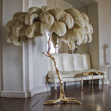 Fero Ostrich Feather Floor Lamp