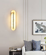 Oval Alabaster Wall Sconce