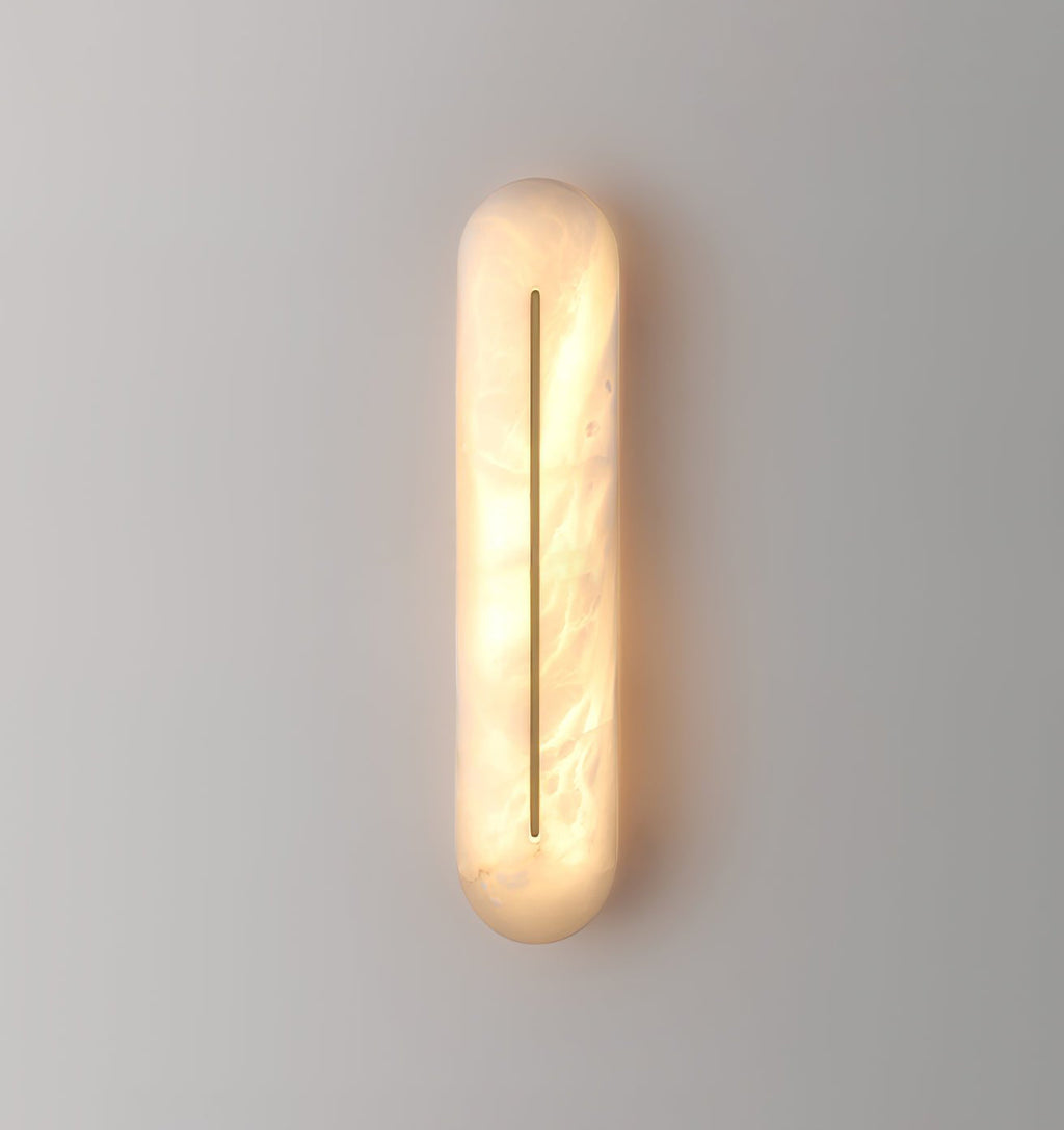 Oval Alabaster Wall Sconce