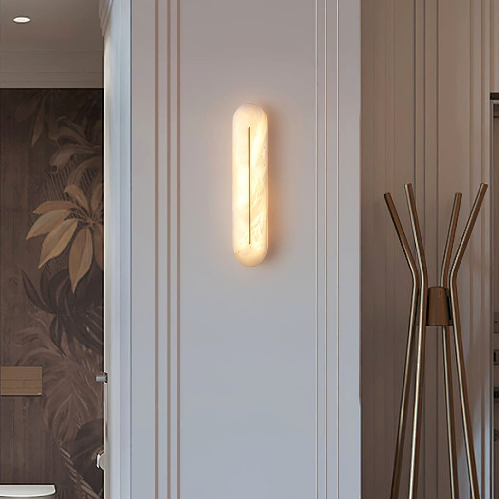 Oval Alabaster Wall Sconce