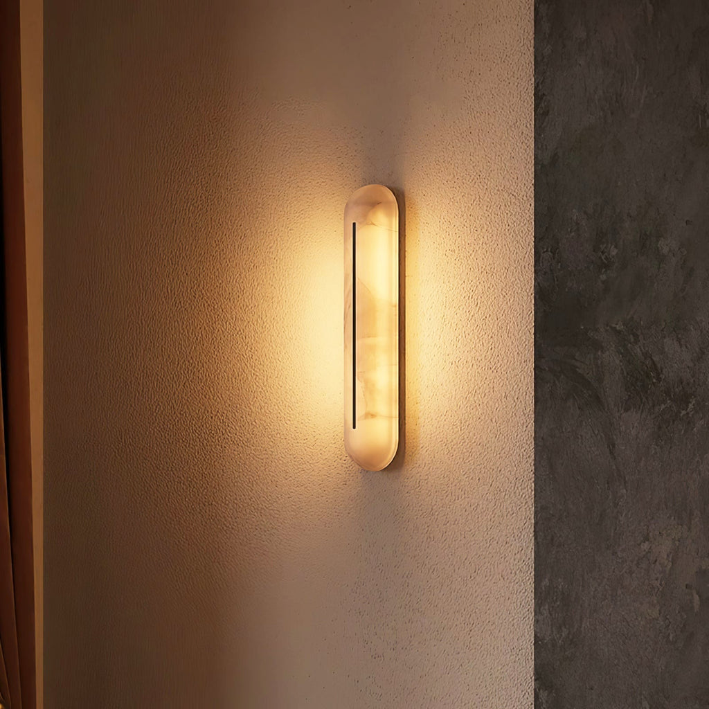 Oval Alabaster Wall Sconce