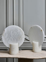 Alabaster Screen Table Lamp