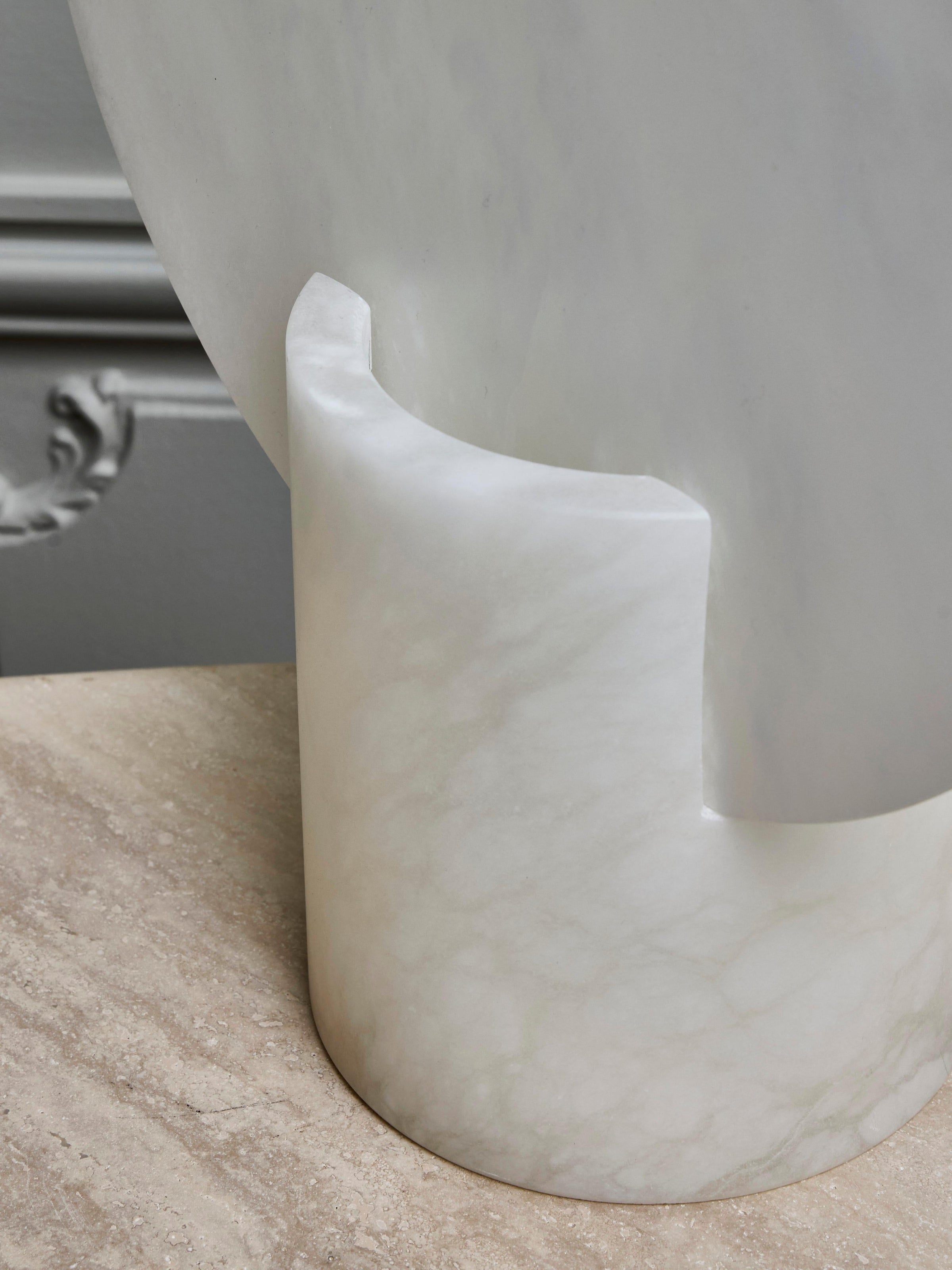 Alabaster Screen Table Lamp