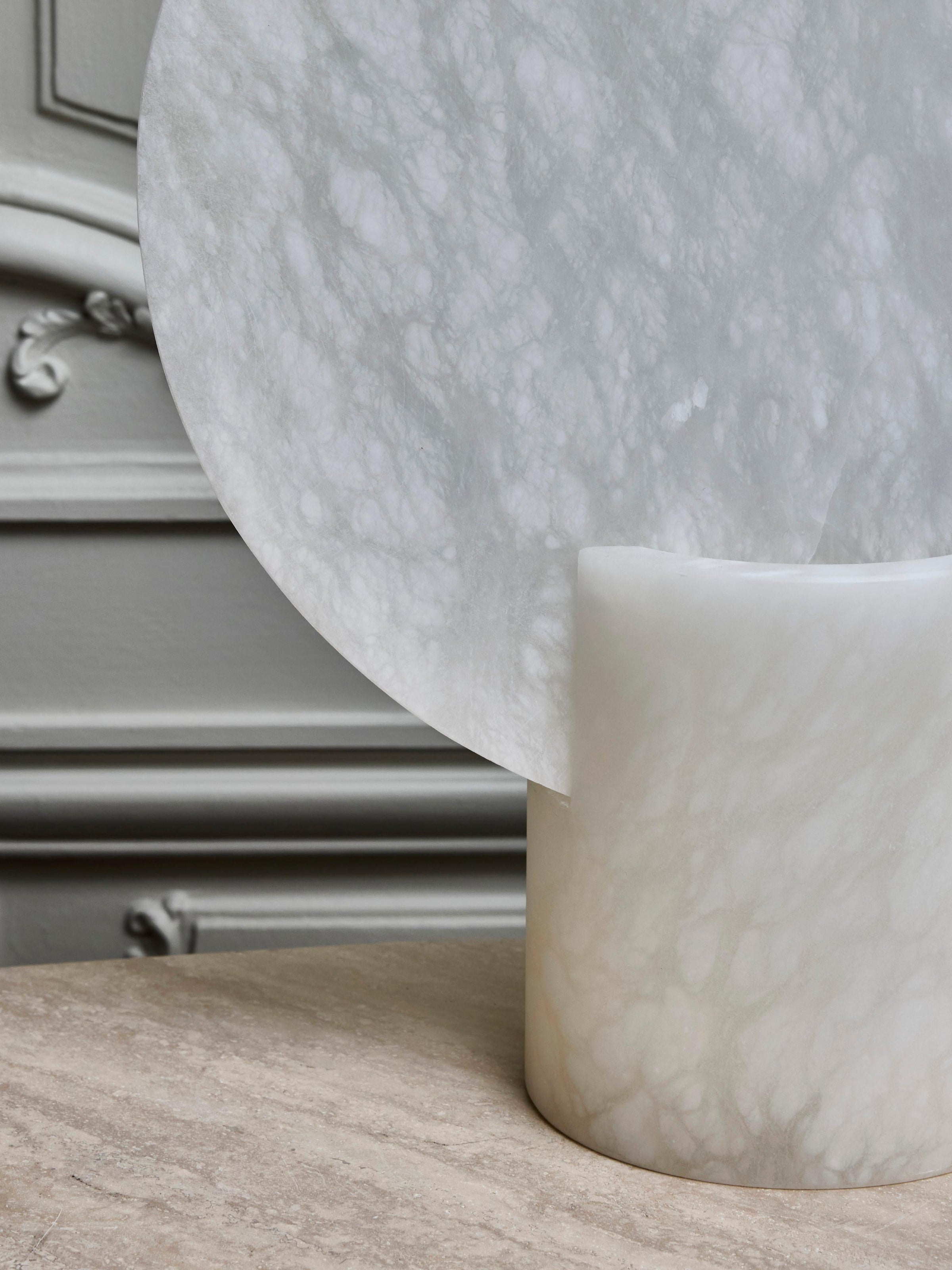 Alabaster Screen Table Lamp