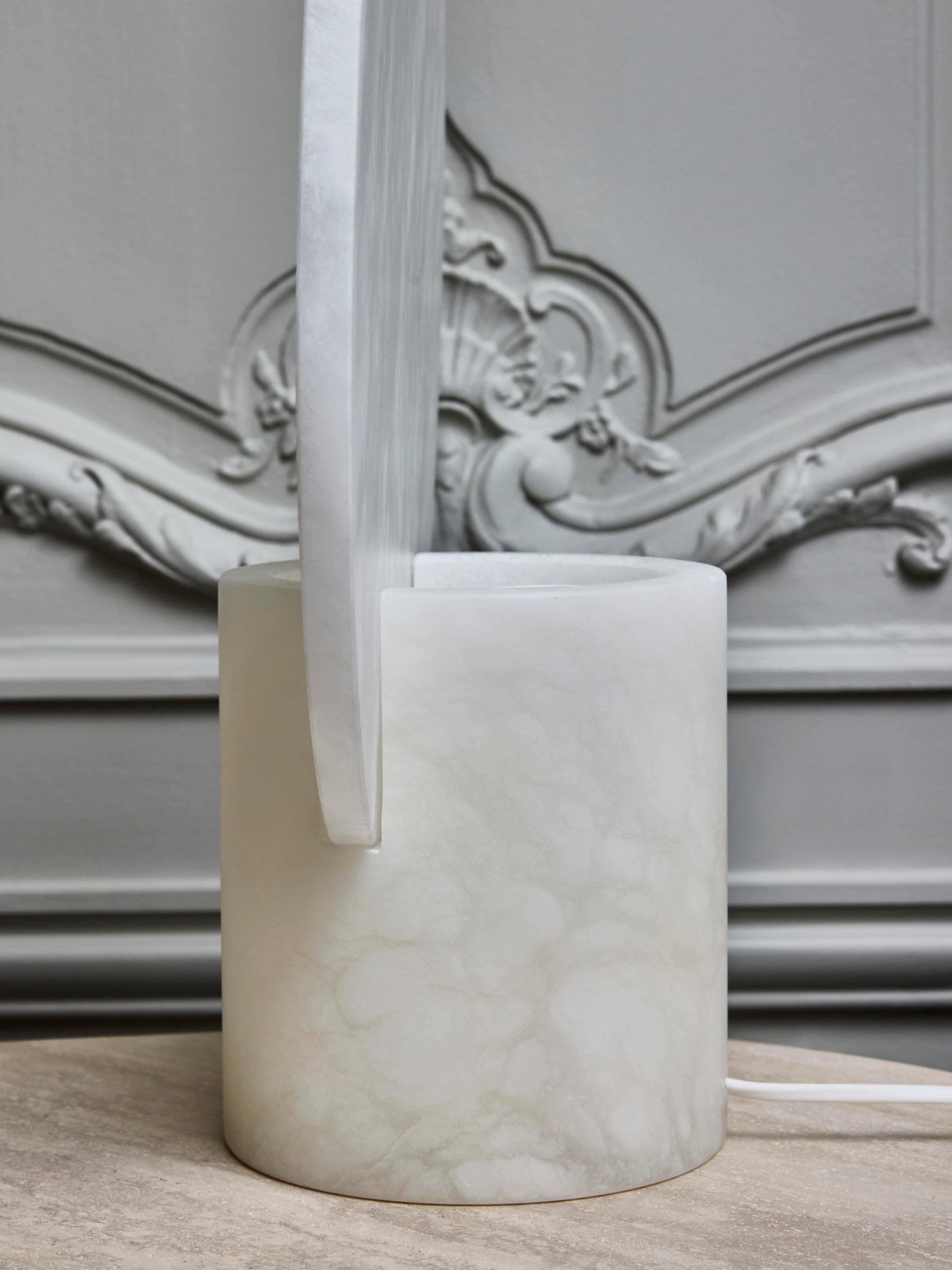 Alabaster Screen Table Lamp