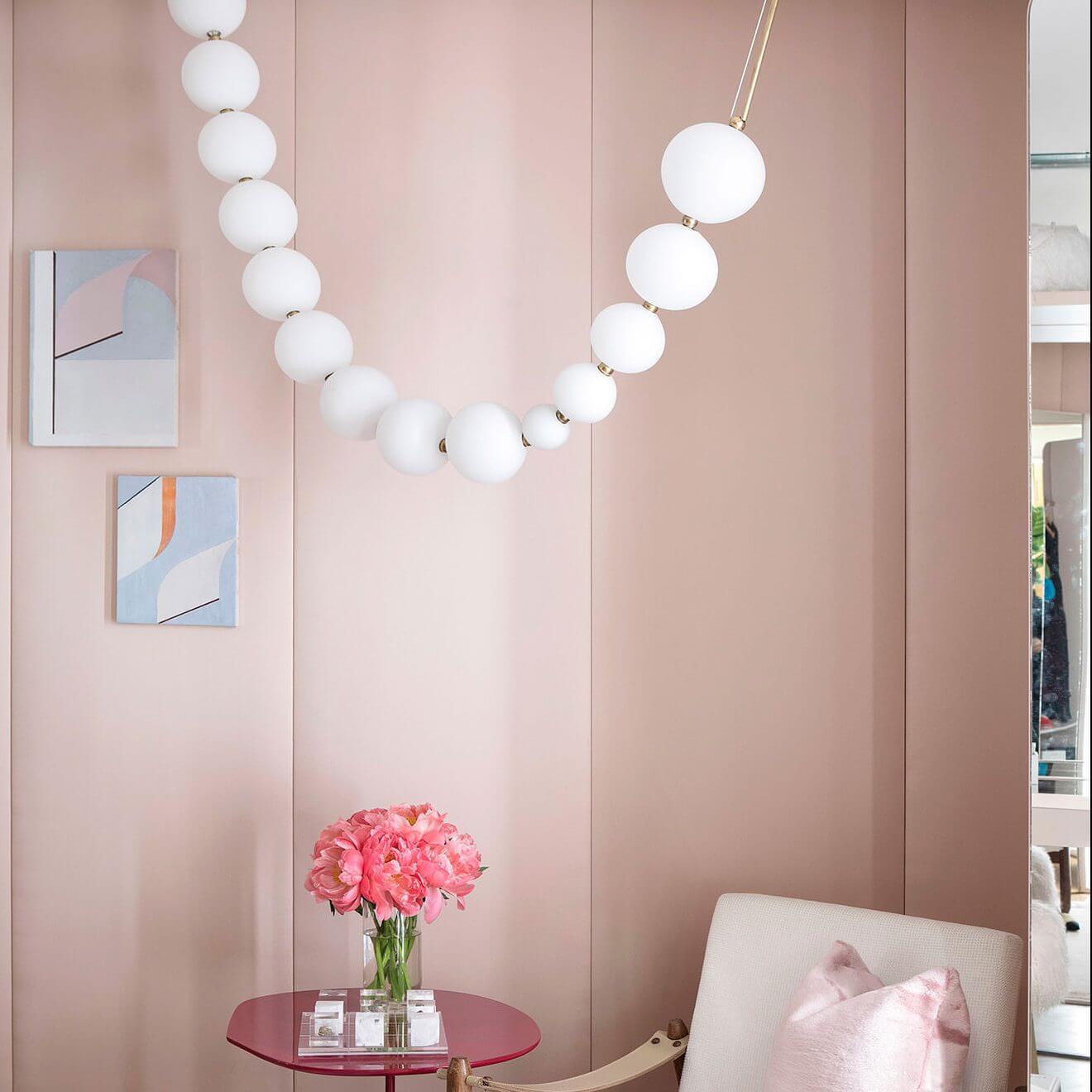 Pearl Necklace Pendant Light