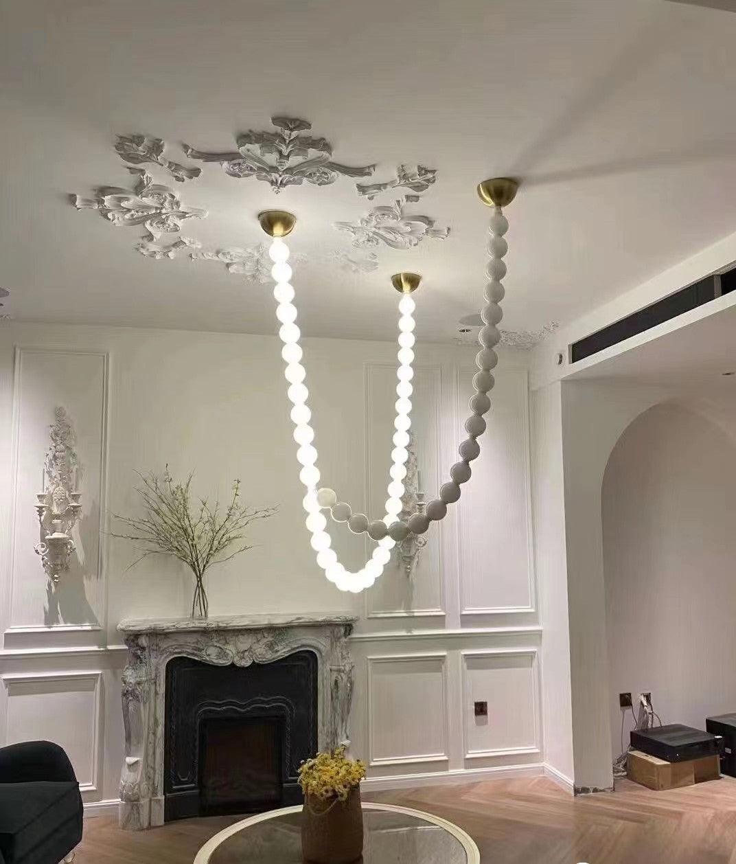 Pearl Necklace Pendant Light