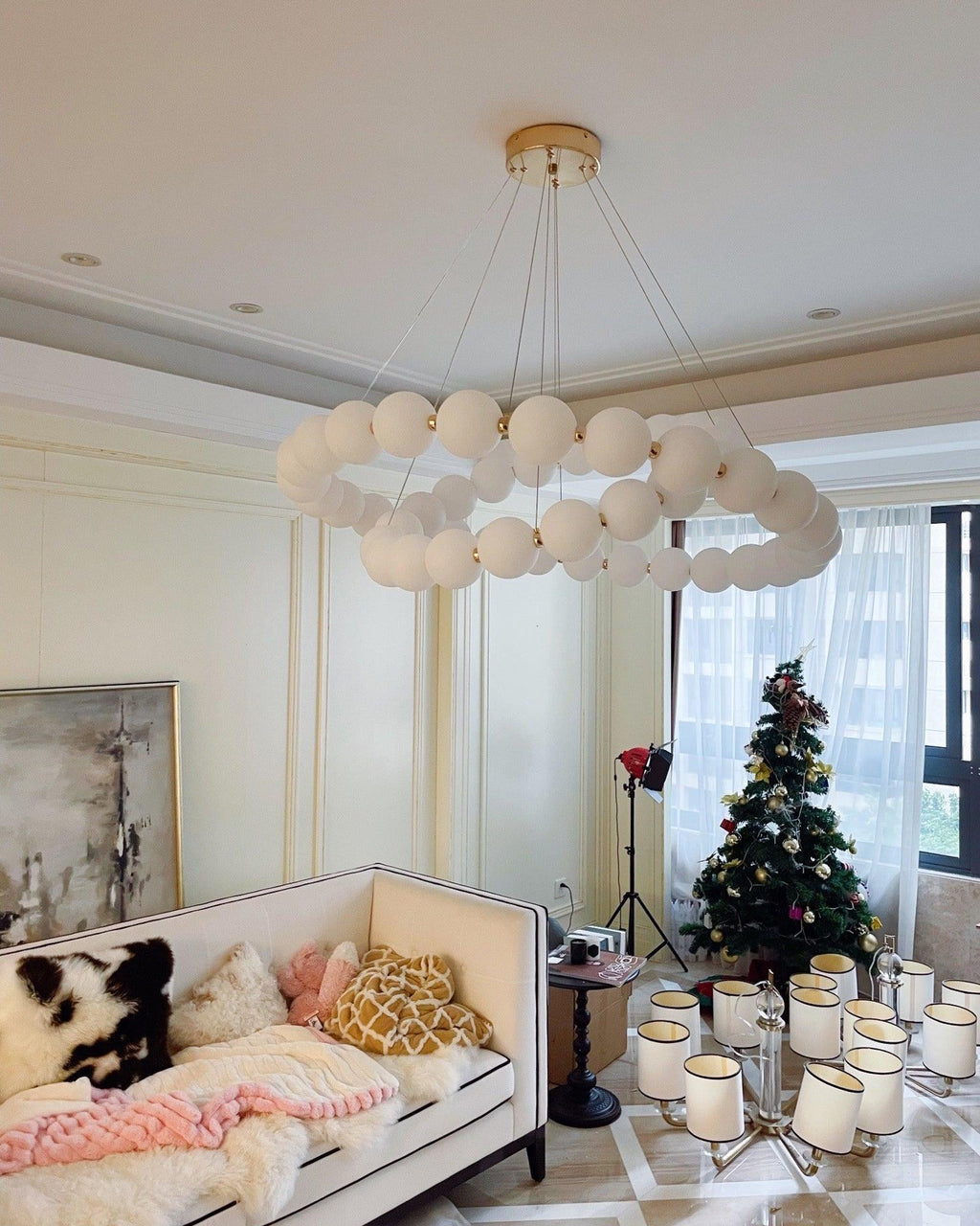 Pearl Necklace Pendant Light