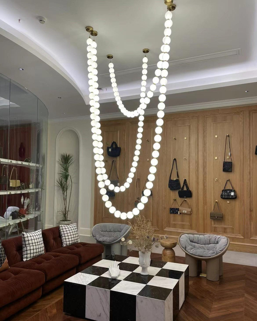 Pearl Necklace Pendant Light