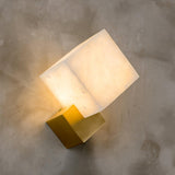 Piatt Cube Alabaster Wall Sconce