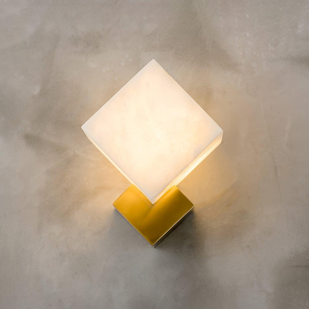 Piatt Cube Alabaster Wall Sconce