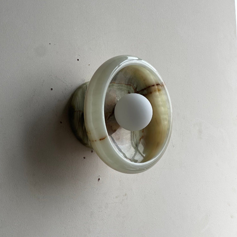 Aurora Green Onyx Sconce