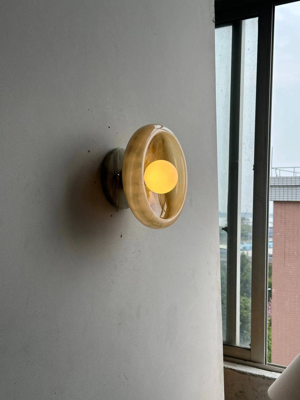 Aurora Green Onyx Sconce