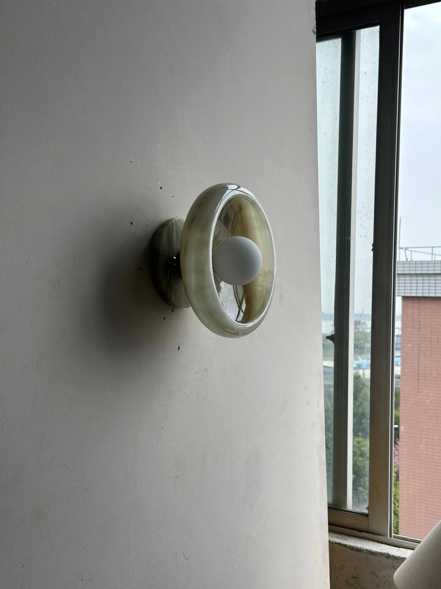 Aurora Green Onyx Sconce