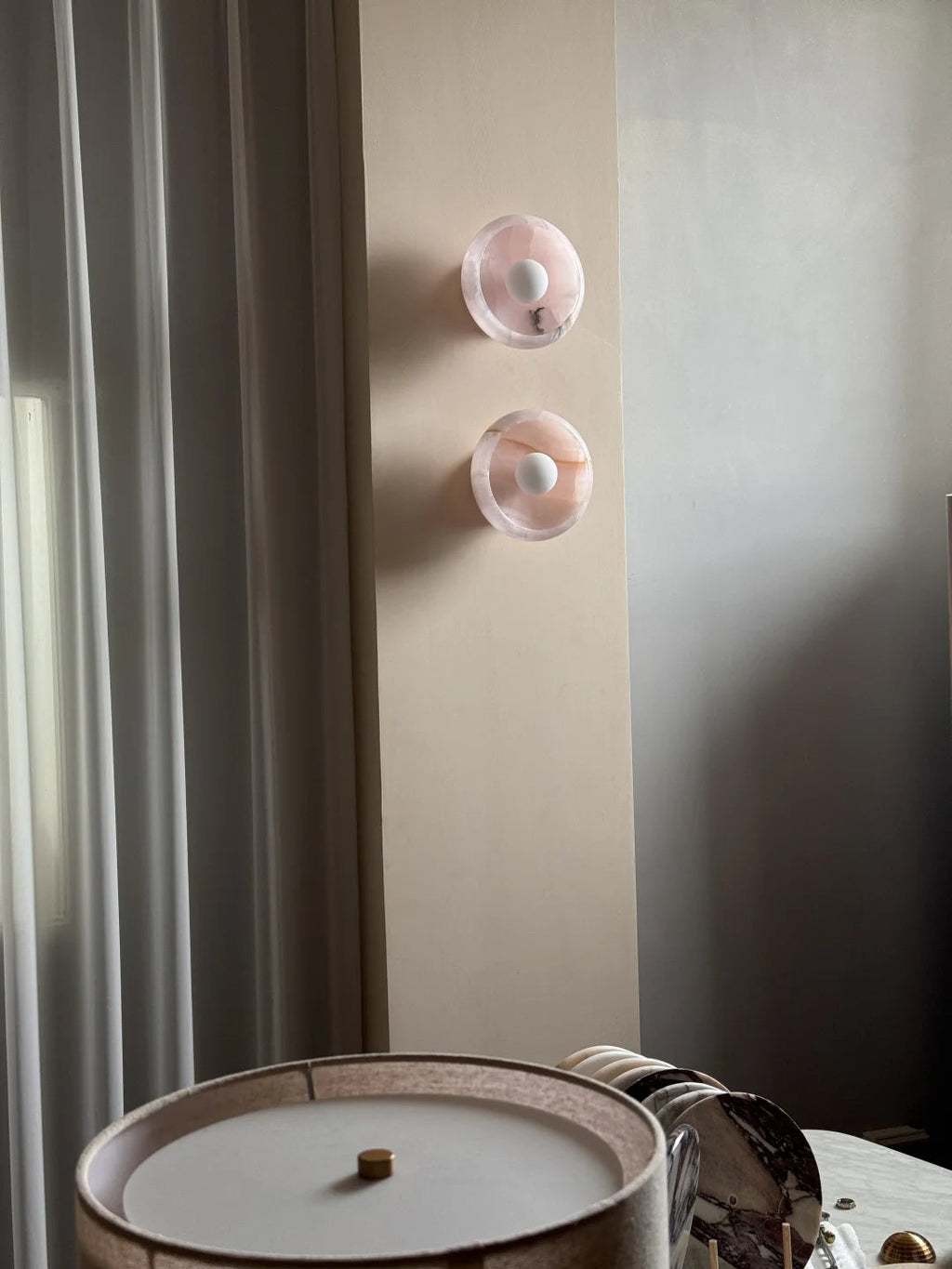 Pink Onyx Sconce