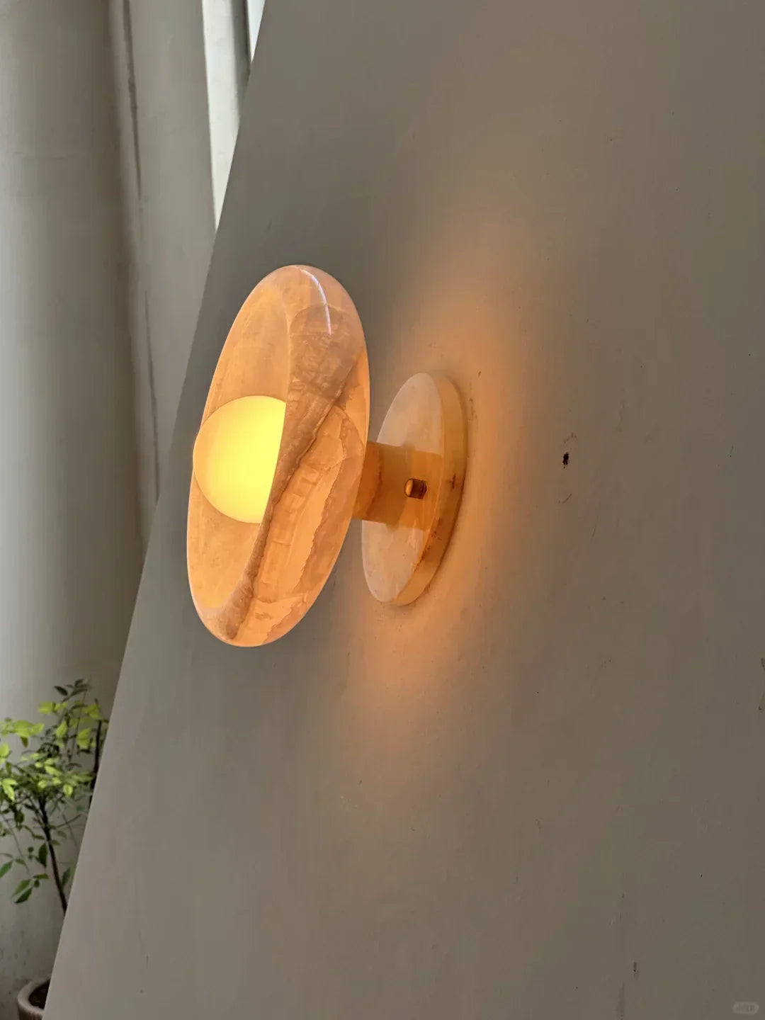 Pink Onyx Sconce