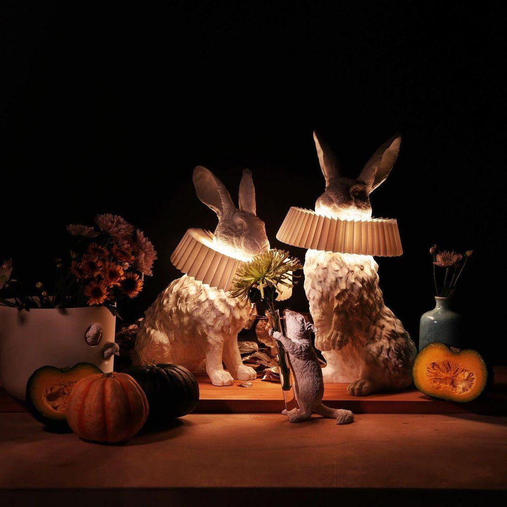 Rabbit Sculpture Table Lamp