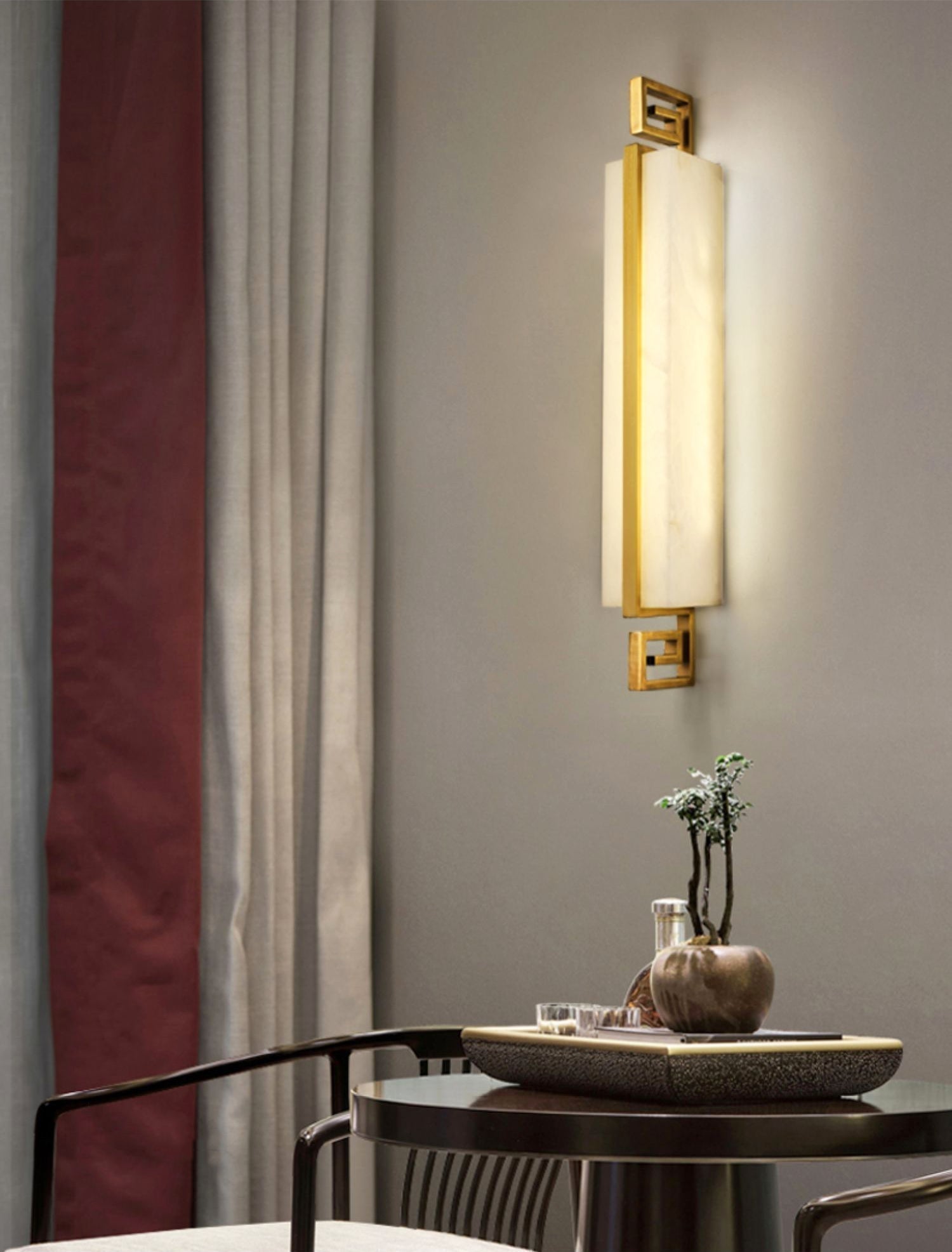 Ruyi Alabaster Wall Sconce