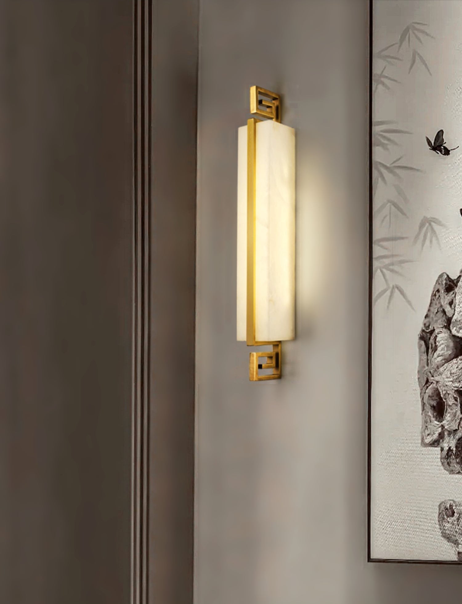 Ruyi Alabaster Wall Sconce