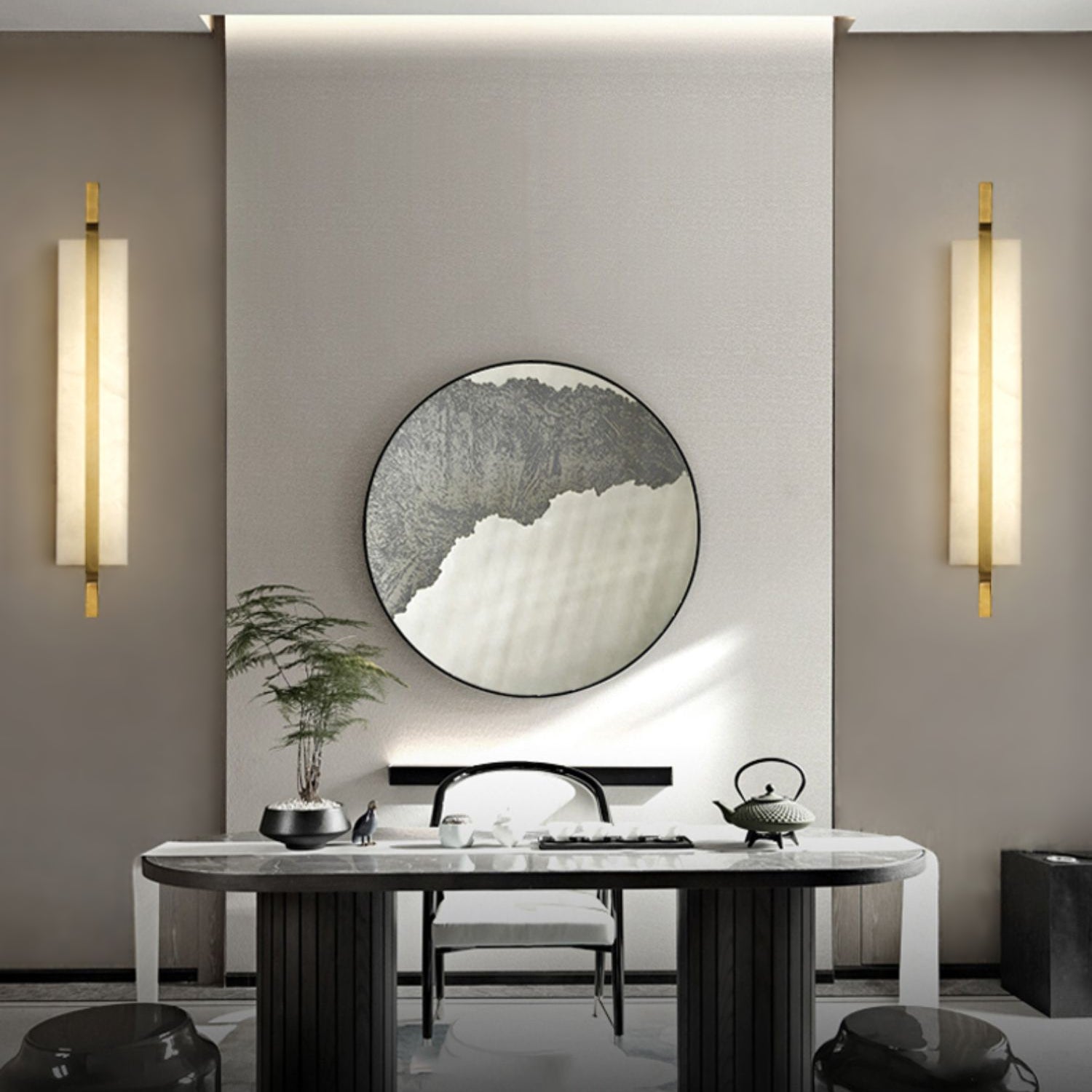 Ruyi Alabaster Wall Sconce