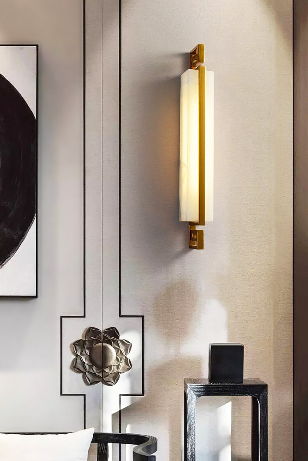 Ruyi Alabaster Wall Sconce