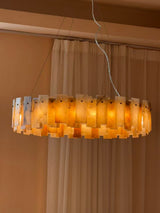 San Marco Tobacco Alabaster Chandelier