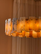 San Marco Tobacco Alabaster Chandelier