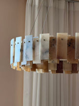 San Marco Tobacco Alabaster Chandelier