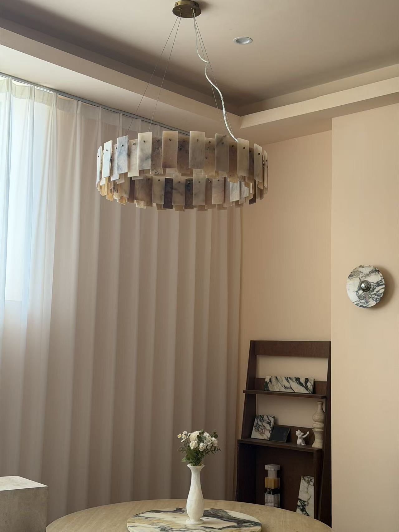 San Marco Tobacco Alabaster Chandelier