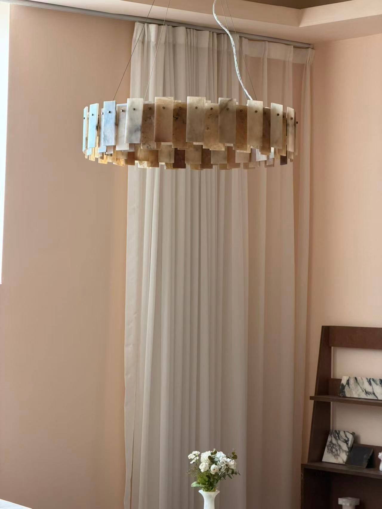 San Marco Tobacco Alabaster Chandelier