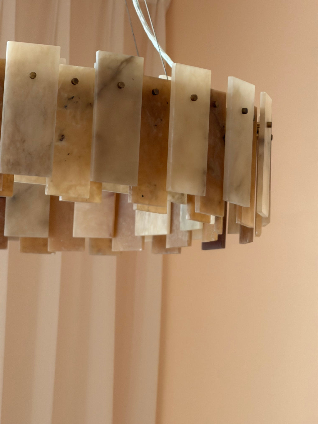 San Marco Tobacco Alabaster Chandelier