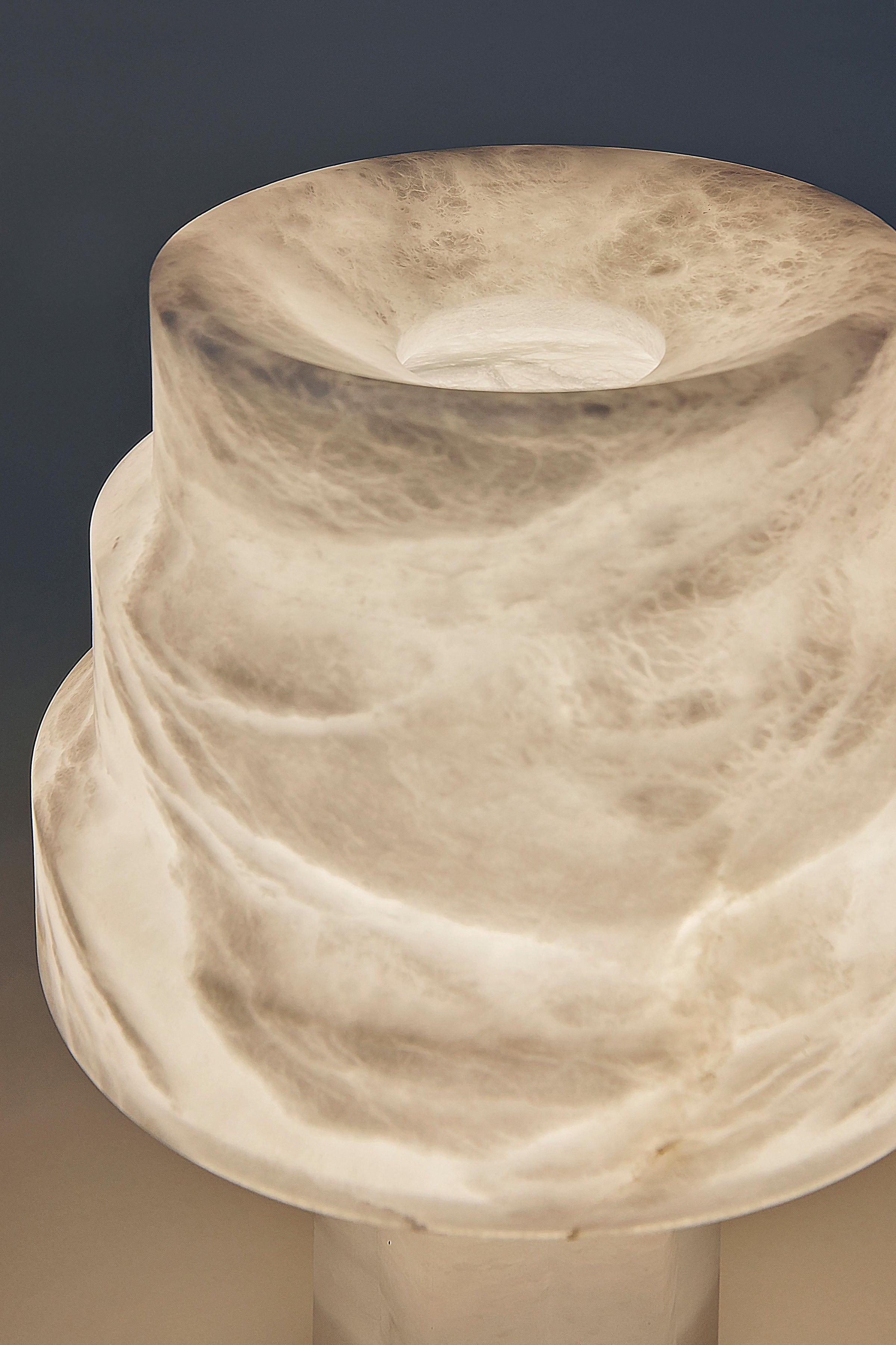 Scale Alabaster Table Lamp