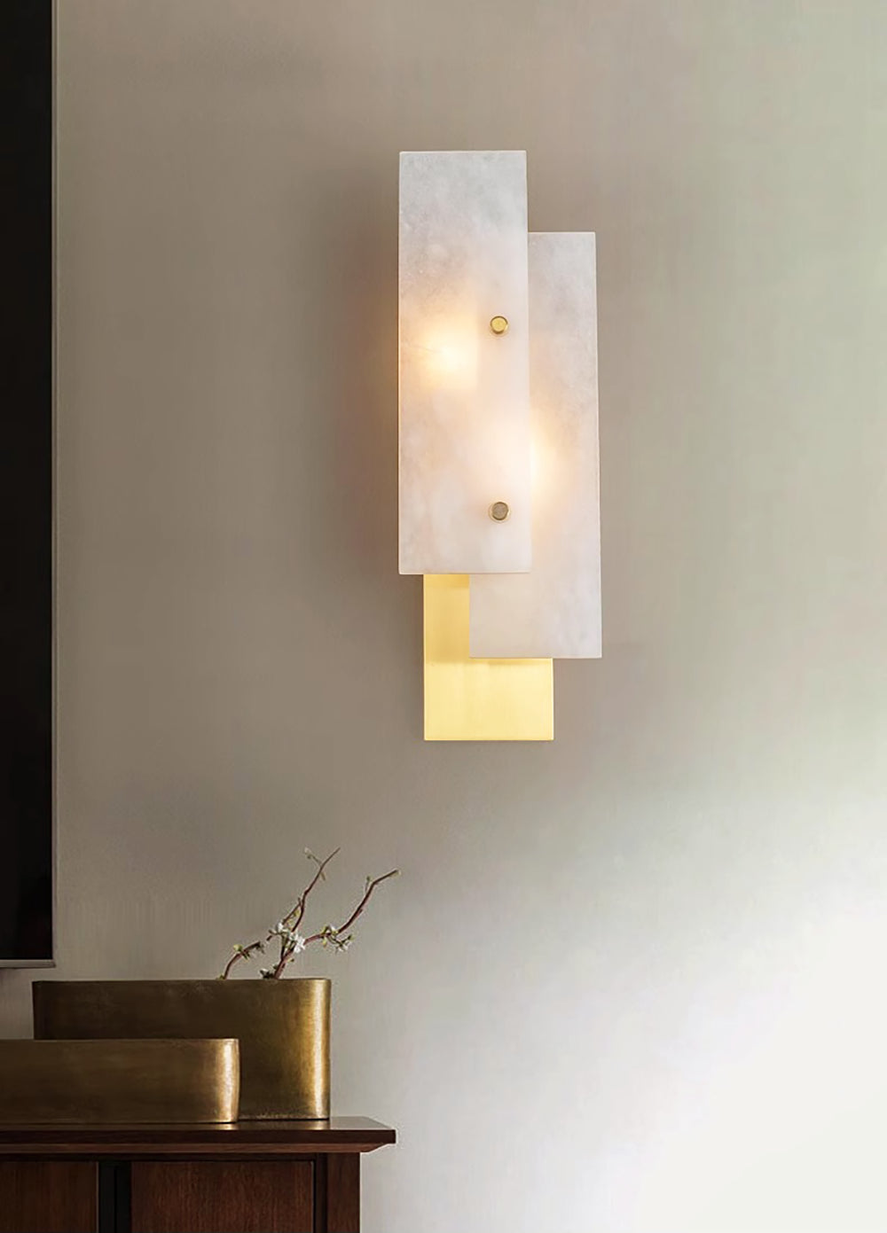 Splice Alabaster Wall Sconce