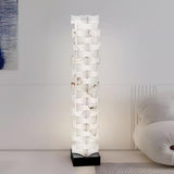 Alva Stacked Alabaster Floor Lamp