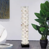 Alva Stacked Alabaster Floor Lamp